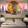 Chicago Blackhawks Ice Hockey - Sport 5 Panel Canvas Art Wall Decor