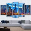 Chicago Buildings 5 - Nature 5 Panel Canvas Art Wall Decor