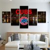 Chicago Cubs 1 - Sport 5 Panel Canvas Art Wall Decor