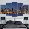 Chicago River - Nature 5 Panel Canvas Art Wall Decor