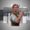 Chris Hemsworth 3 - Famous Person 5 Panel Canvas Art Wall Decor