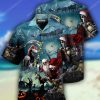 Christmas Holiday And Santa Skull Full Print Hawaiian Shirt