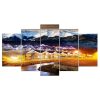 Christmas Night Light - Nature 5 Panel Canvas Art Wall Decor