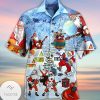 Christmas Santa Loves Music And Guitar Hawaiian Shirt