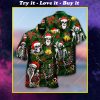 Christmas Skull With Santa Hat Full Printing Hawaiian Shirt