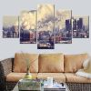 City Buildings 01 - Nature 5 Panel Canvas Art Wall Decor