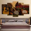 Classical Guitar - Music 5 Panel Canvas Art Wall Decor