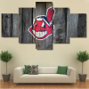 Cleveland Indians Baseball - Sport 5 Panel Canvas Art Wall Decor