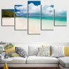 Coastal Beach - Nature 5 Panel Canvas Art Wall Decor