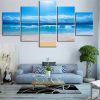 Coastal Beach 1 - Nature 5 Panel Canvas Art Wall Decor