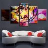 Color Graffiti 01 - Abstract 5 Panel Canvas Art Wall Decor