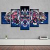 Color Lion Head - Abstract 5 Panel Canvas Art Wall Decor
