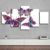 Colorful Butterfly 03 - Animal 5 Panel Canvas Art Wall Decor