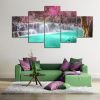 Colorful Falls - Nature 5 Panel Canvas Art Wall Decor