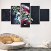 Colorful Lion 1 - Abstract Animal 5 Panel Canvas Art Wall Decor