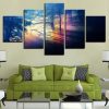 Colorful Sunlight Shines Woods - Nature 5 Panel Canvas Art Wall Decor