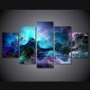 Colors Clouds 3 - Abstract 5 Panel Canvas Art Wall Decor