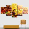 Coloured Candy Chocolate High Heels - Abstract 5 Panel Canvas Art Wall Decor
