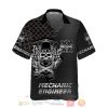 Cool Skull Mechanic Engineer Hawaiian Shirt