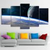 Cosmic Planets - Space Universe 5 Panel Canvas Art Wall Decor
