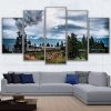 Countryside Train Ride - Automative 5 Panel Canvas Art Wall Decor