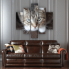 Curious Cat - Animal 5 Panel Canvas Art Wall Decor