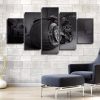 Custom Motorcycle Chopper - Automative 5 Panel Canvas Art Wall Decor