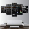 DJ Console Instrument Mixer 01 - Music 5 Panel Canvas Art Wall Decor
