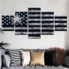 Dallas Cowboys Usa Flag - Abstract 5 Panel Canvas Art Wall Decor