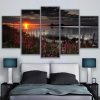 Darkest Before Dawn - Nature 5 Panel Canvas Art Wall Decor