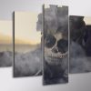 Day Of The Dead Face Group - Abstract 5 Panel Canvas Art Wall Decor