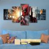 Deadpool 19 - Dc 5 Panel Canvas Art Wall Decor