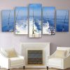 Deep Sea Fishing 01 - Fishing 5 Panel Canvas Art Wall Decor