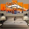 Denver Broncos American Football - Sport 5 Panel Canvas Art Wall Decor