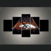 Denver Broncos Gloves 1 - Sport 5 Panel Canvas Art Wall Decor