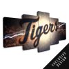 Detroit Tigers Sports Team Thunderbolt - Sport 5 Panel Canvas Art Wall Decor
