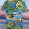 Dinosaur Coconut Tree Hawaiian Shirt