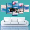 Dog And Balloons - Animal 5 Panel Canvas Art Wall Decor