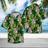Donkey Tropical Wild Flower Hawaiian Shirt Summer Button Up