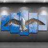 Dove Spread Wings - Animal 5 Panel Canvas Art Wall Decor