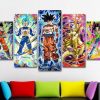 Dragon Ball Z Anime 5 - Anime 5 Panel Canvas Art Wall Decor
