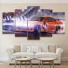 Drifting Drift Racing - Automative 5 Panel Canvas Art Wall Decor