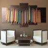 Drumstick Wall - Abstract 5 Panel Canvas Art Wall Decor