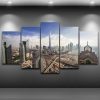 Dubai Skyline Uae 2 - Nature 5 Panel Canvas Art Wall Decor