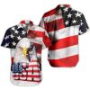 Eagle Usa Flag Hawaiian Shirt Summer Button Up