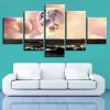 Earth Planets Black - Space 5 Panel Canvas Art Wall Decor