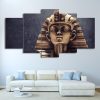 Egyptian Sphinx Statue - Pyramid 5 Panel Canvas Art Wall Decor