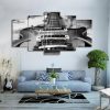 Electric Guitar 2 - Music 5 Panel Canvas Art Wall Decor