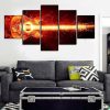 Electrified Guitar 02 - Music 5 Panel Canvas Art Wall Decor