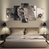 Elephant Peek - Animal 5 Panel Canvas Art Wall Decor